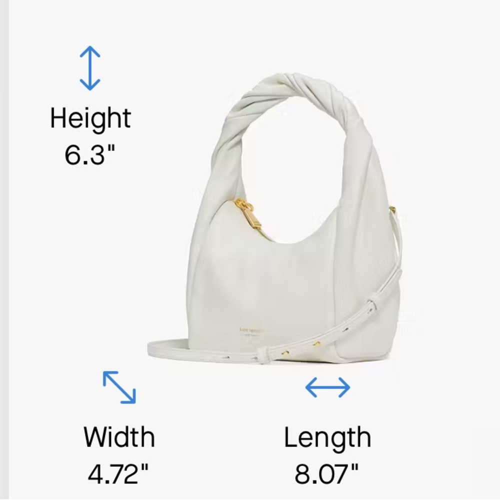 Kate Spade New York Twirl top-handle bag in nappa leather and white. - Picture 7 of 12